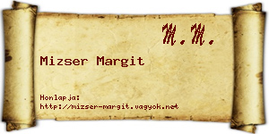 Mizser Margit névjegykártya