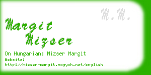 margit mizser business card